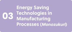 03. Energy Saving Technologies in Manufacturing Processes (Monozukuri)